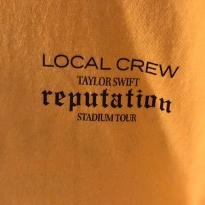 Taylor swift Reputation tour crew shirt.